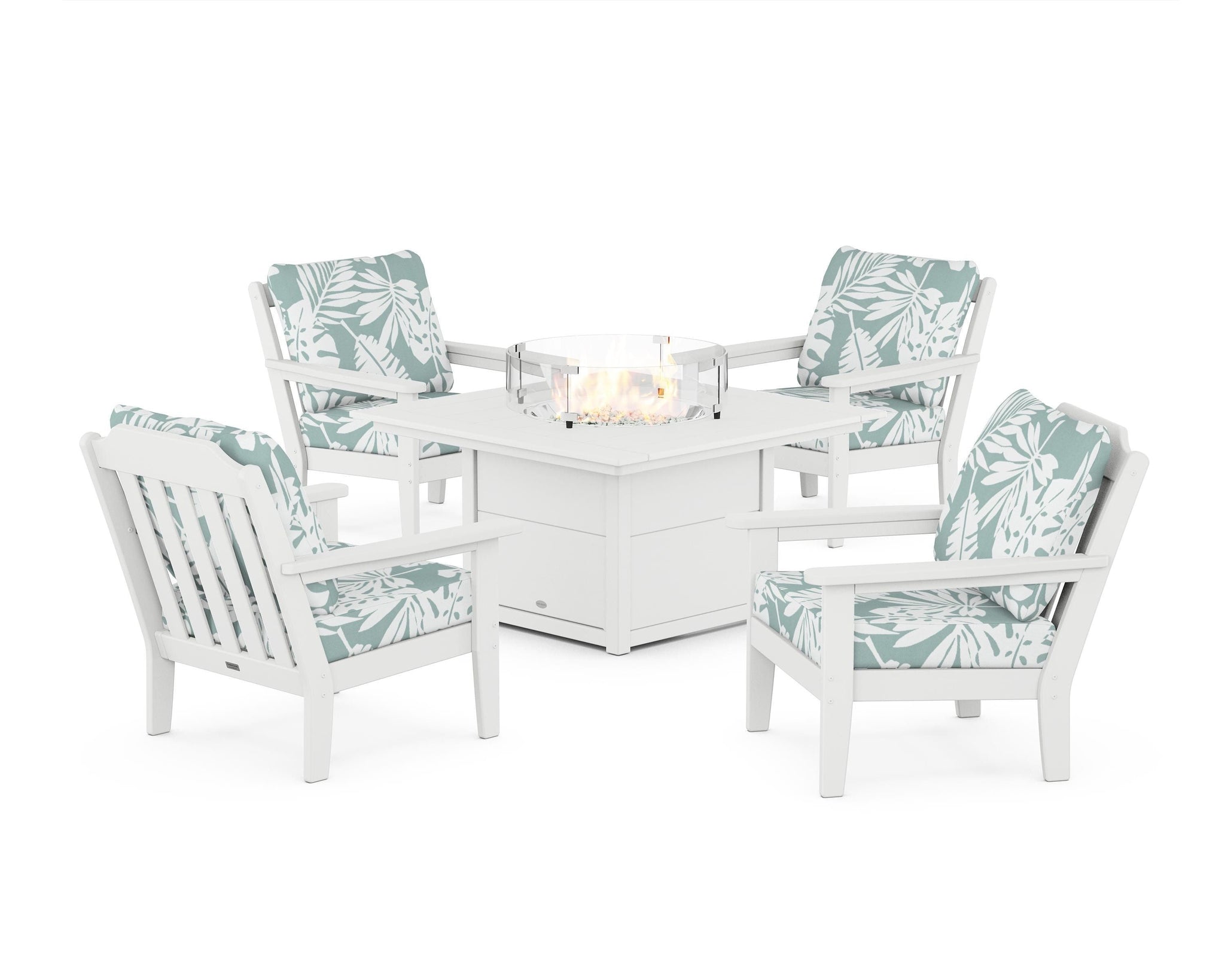 Cottage 5-Piece Deep Seating Set with Fire Pit Table