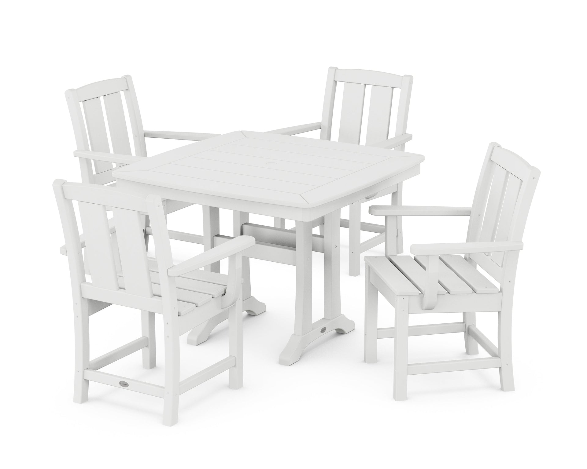 Mission 5-Piece Dining Set with Trestle Legs