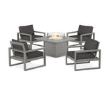EDGE Sectional 5-Piece Deep Seating Set with Fire Pit Table