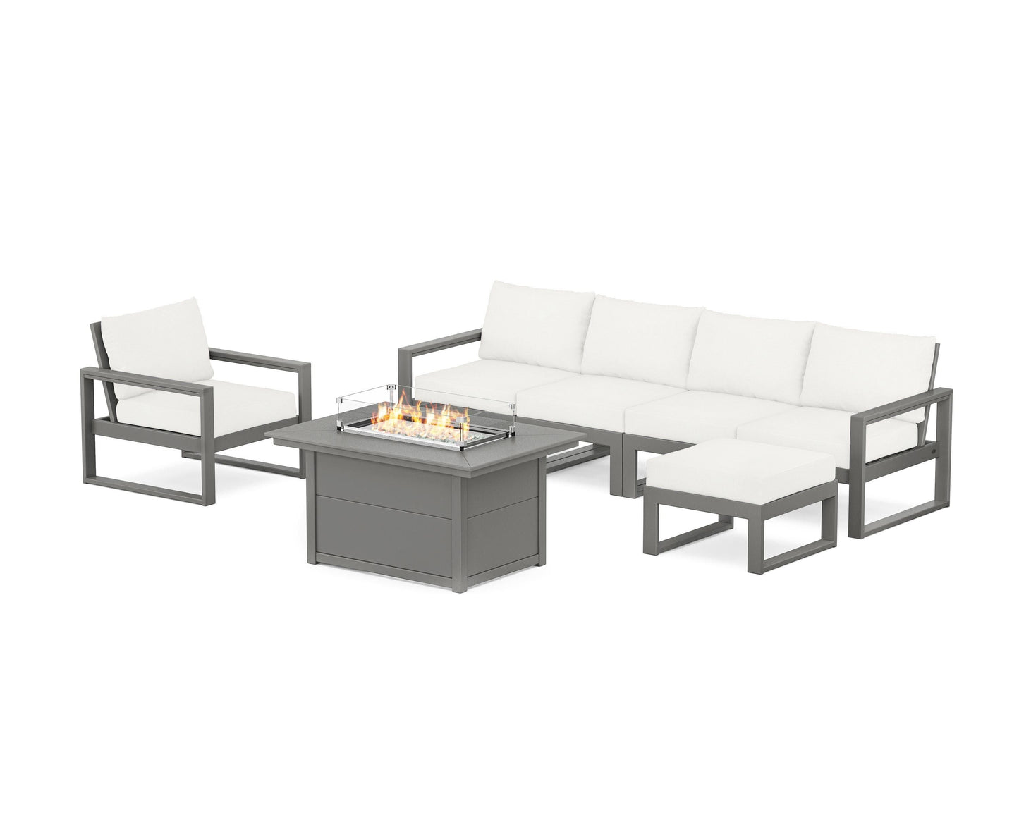 EDGE Sectional Lounge and Fire Pit Set