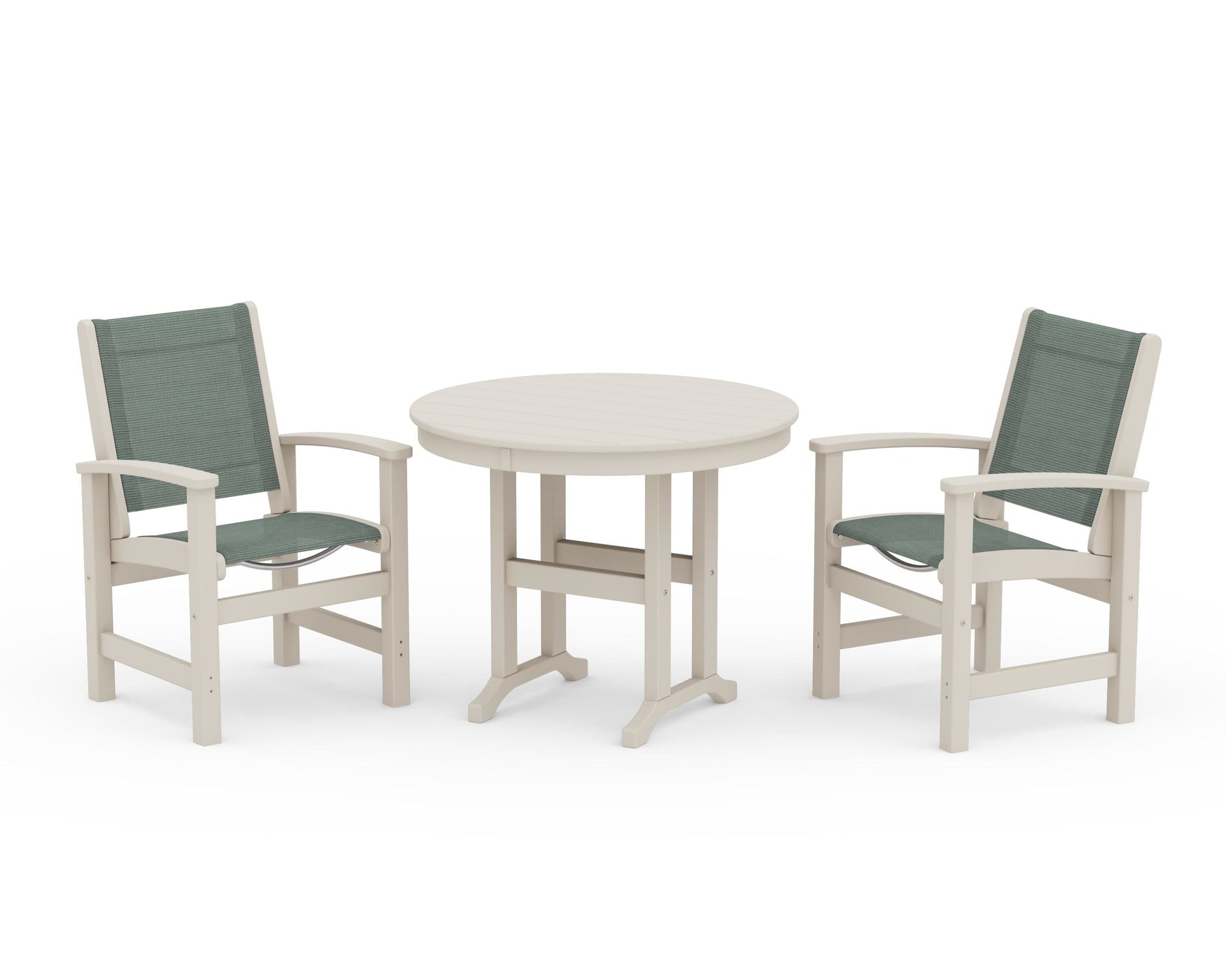 Coastal 3-Piece Round Dining Set