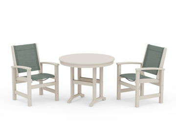 Coastal 3-Piece Round Dining Set