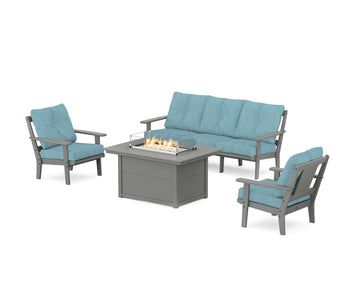 Prairie Deep Seating Fire Pit Table Set