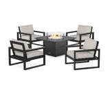 EDGE Sectional 5-Piece Deep Seating Set with Fire Pit Table