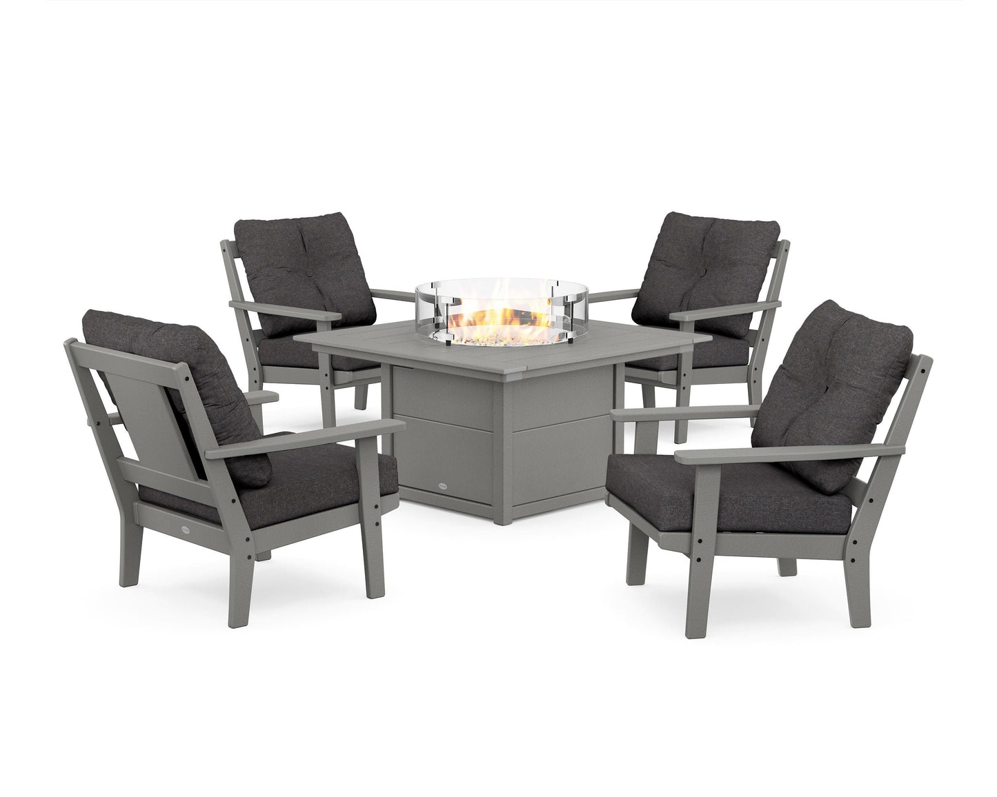 Prairie 5-Piece Deep Seating Set with Fire Pit Table