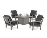 Prairie 5-Piece Deep Seating Set with Fire Pit Table