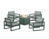 EDGE Sectional 5-Piece Deep Seating Set with Fire Pit Table