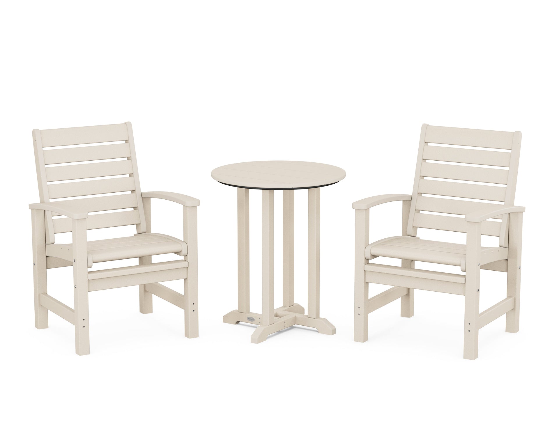 Signature 3-Piece Round Farmhouse Bistro Dining Set