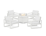 EDGE Sectional 5-Piece Deep Seating Set with Fire Pit Table
