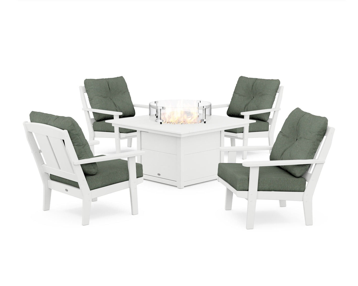 Mission 5-Piece Deep Seating Set with Fire Pit Table