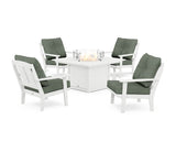 Mission 5-Piece Deep Seating Set with Fire Pit Table