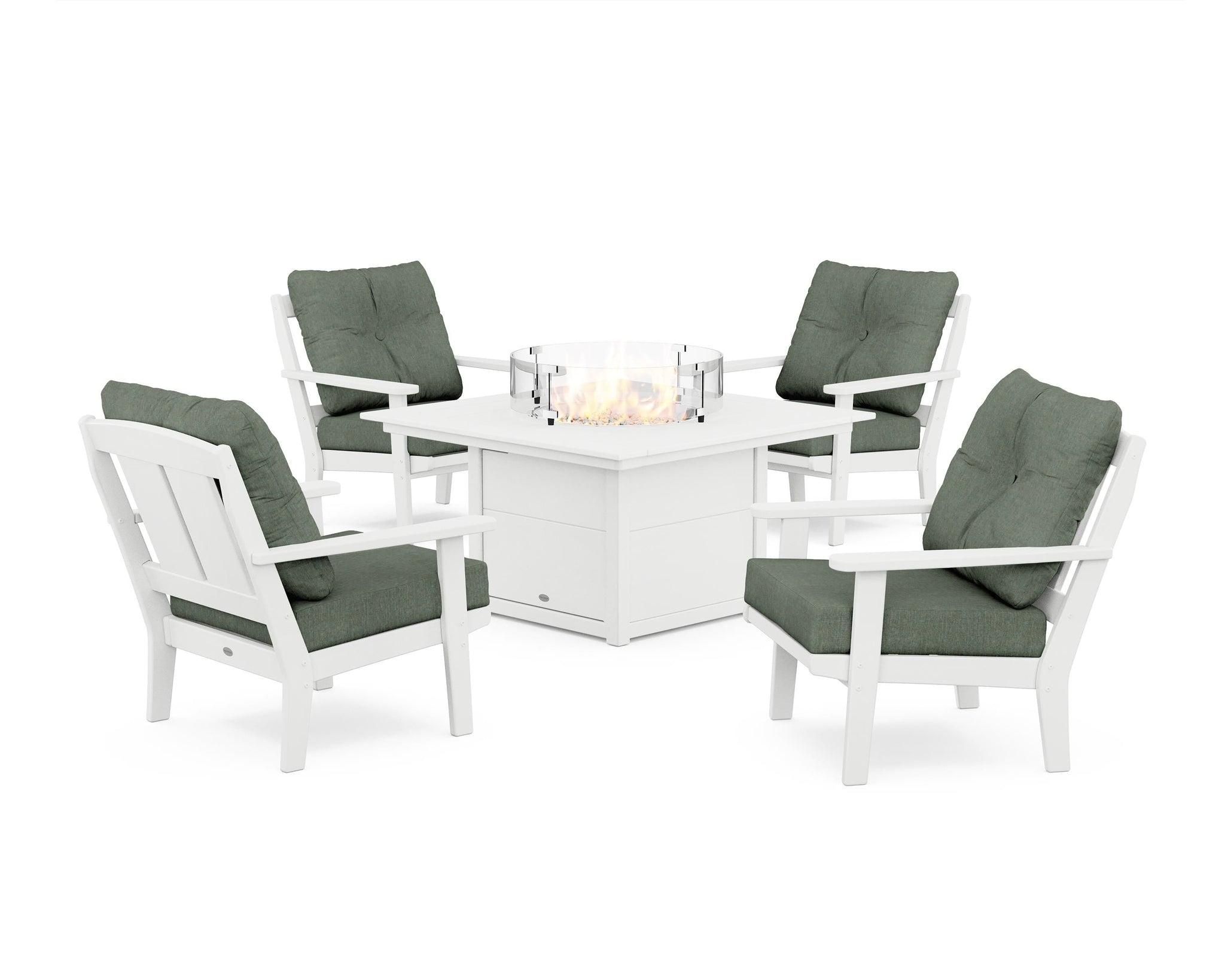 Mission 5-Piece Deep Seating Set with Fire Pit Table