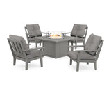 Oxford 5-Piece Deep Seating Set with Fire Pit Table
