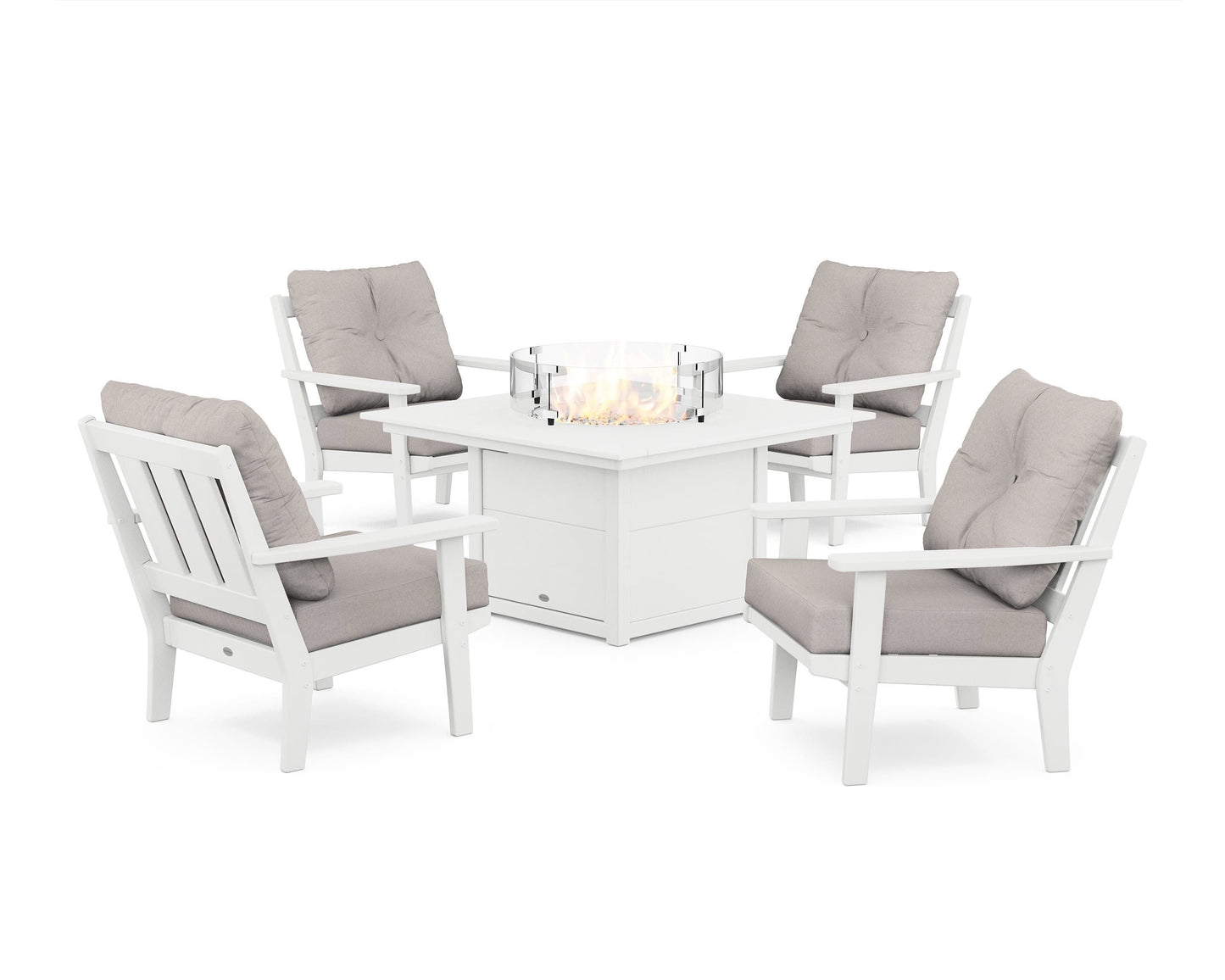 Oxford 5-Piece Deep Seating Set with Fire Pit Table