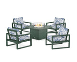 EDGE Sectional 5-Piece Deep Seating Set with Fire Pit Table