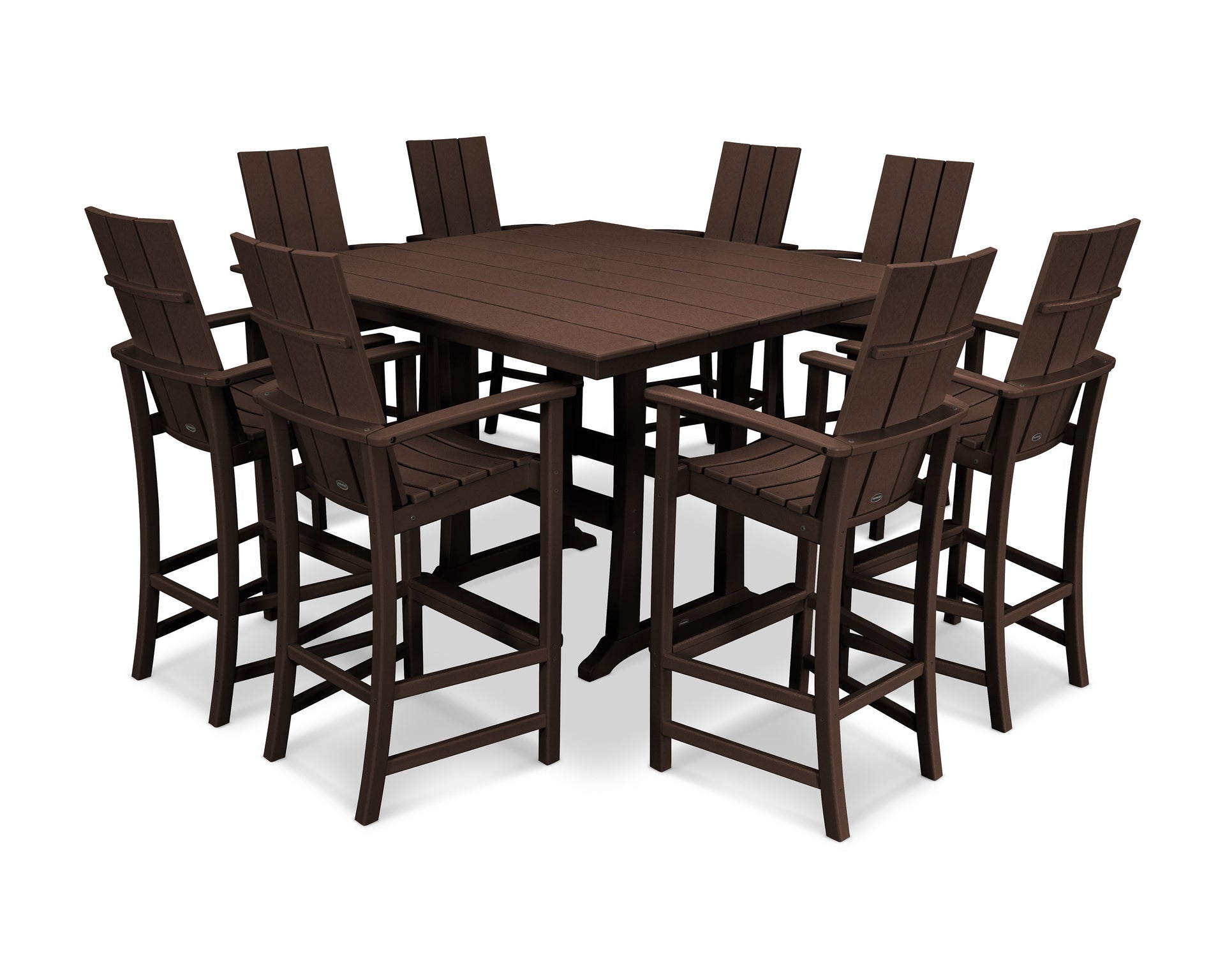 Modern Adirondack 9-Piece Farmhouse Trestle Bar Set