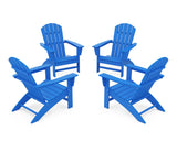 Nautical 4-Piece Adirondack Conversation Set