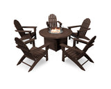 Vineyard Adirondack 6-Piece Chat Set with Fire Pit Table