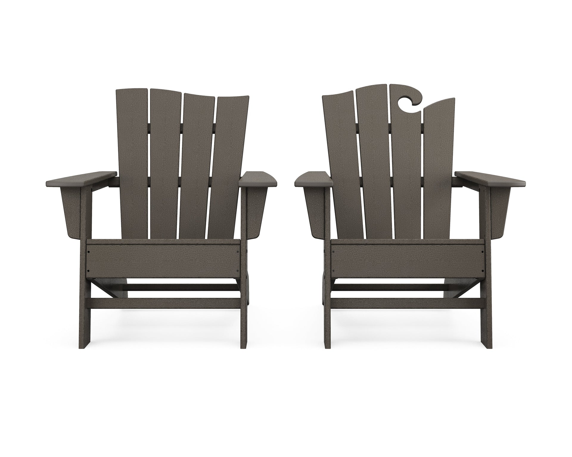 Wave 2-Piece Adirondack Set with The Wave Chair Left