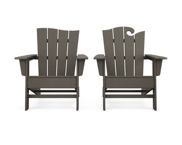 Wave 2-Piece Adirondack Set with The Wave Chair Left
