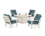 Mission 5-Piece Deep Seating Set with Fire Pit Table