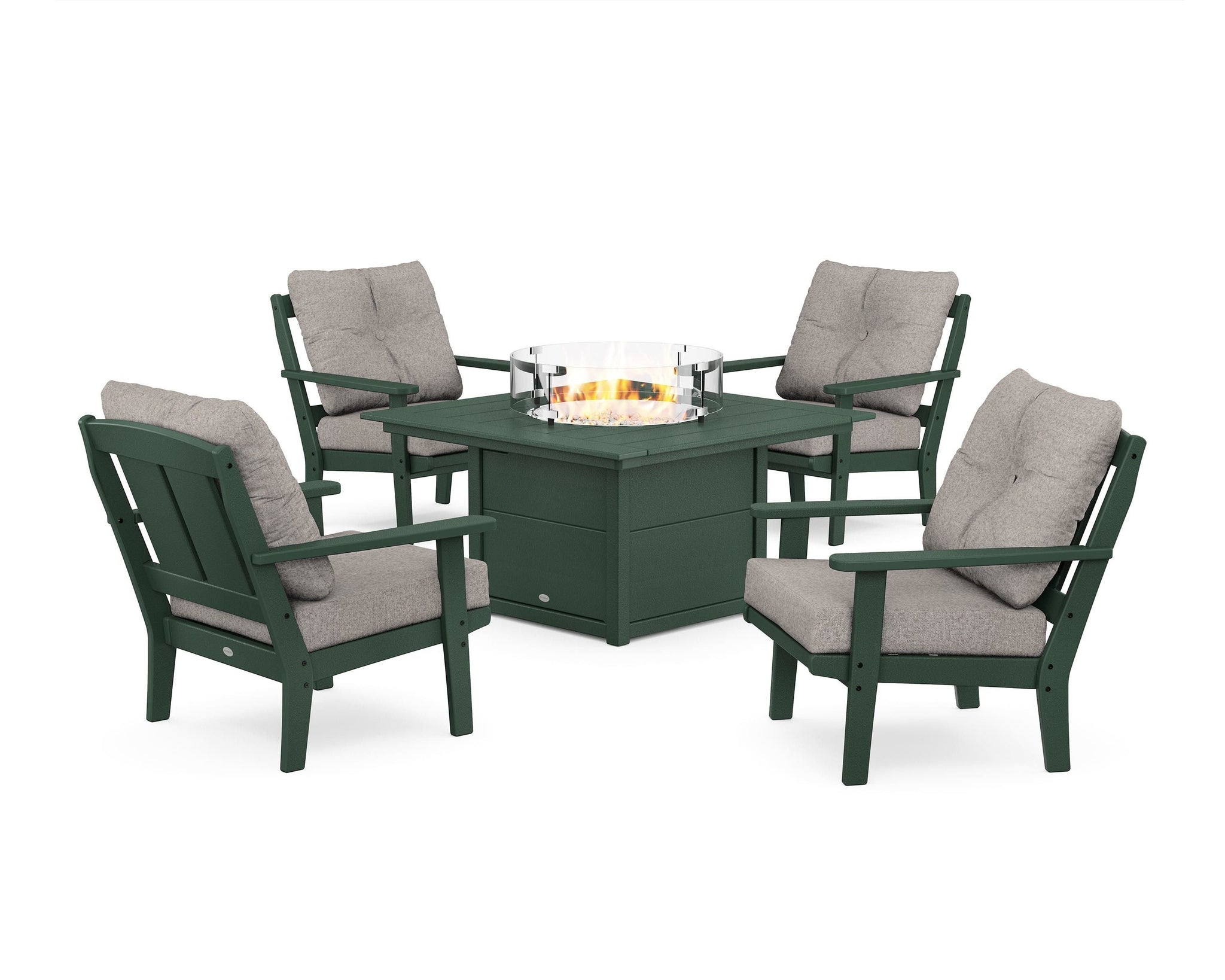 Mission 5-Piece Deep Seating Set with Fire Pit Table