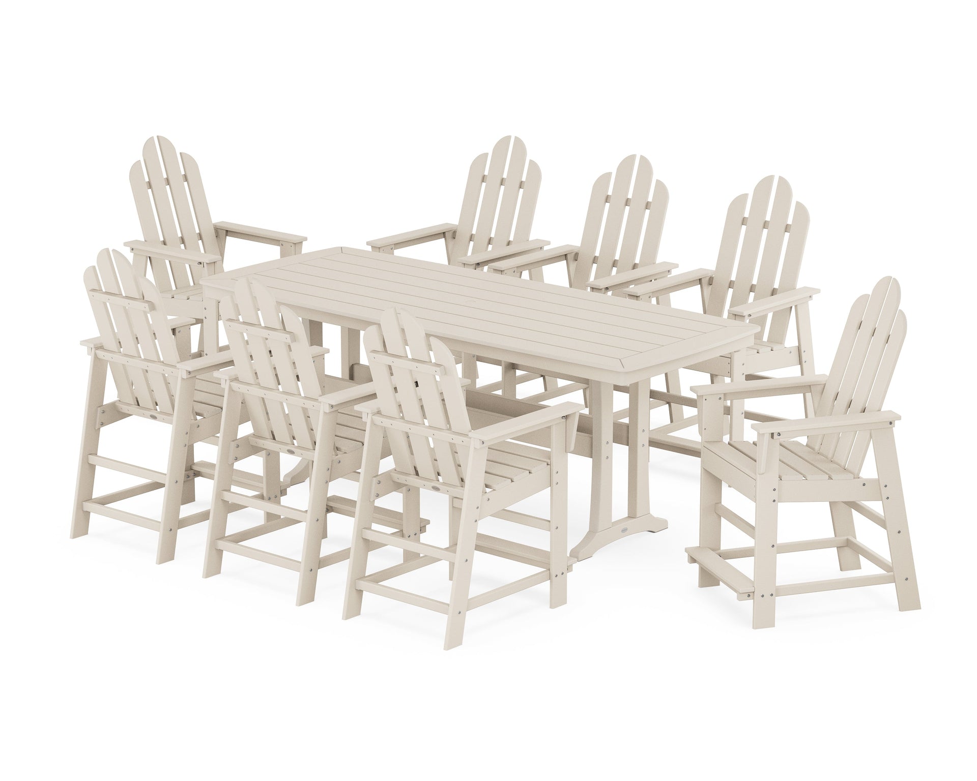 Long Island 9-Piece Counter Set with Trestle Legs