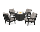 Oxford 5-Piece Deep Seating Set with Fire Pit Table