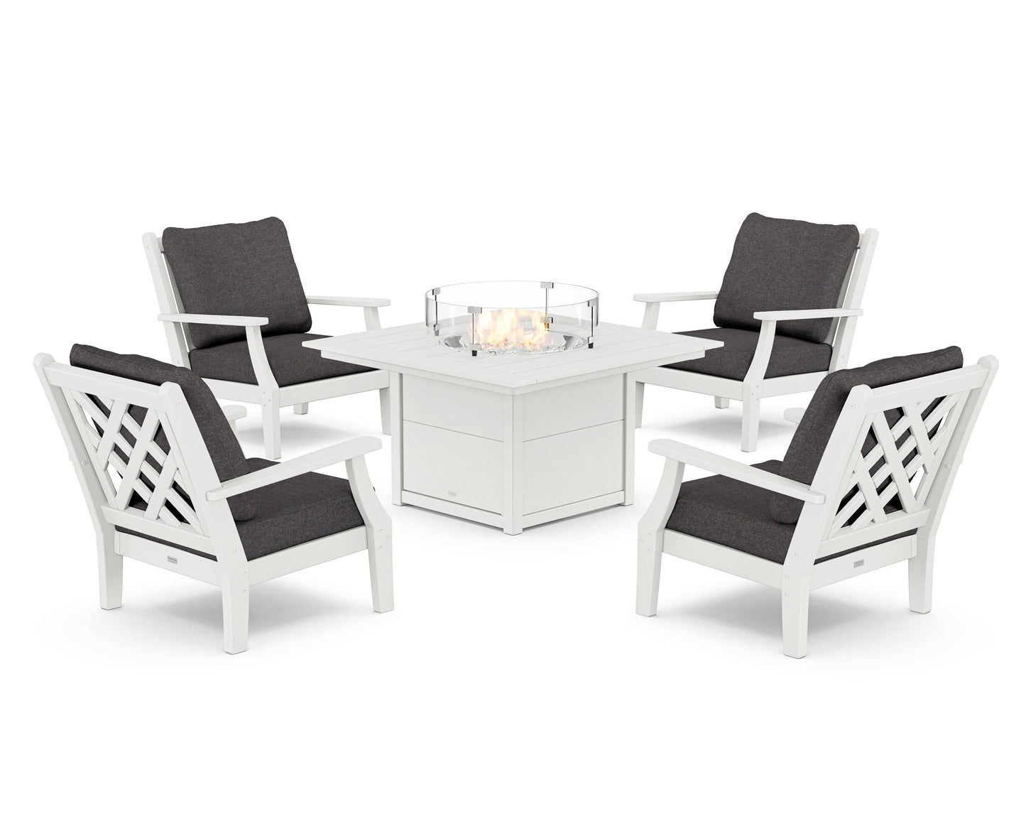 Wovendale 5-Piece Deep Seating Set with Fire Pit Table