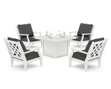 Wovendale 5-Piece Deep Seating Set with Fire Pit Table