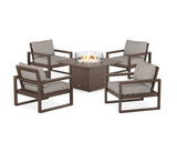 EDGE Sectional 5-Piece Deep Seating Set with Fire Pit Table