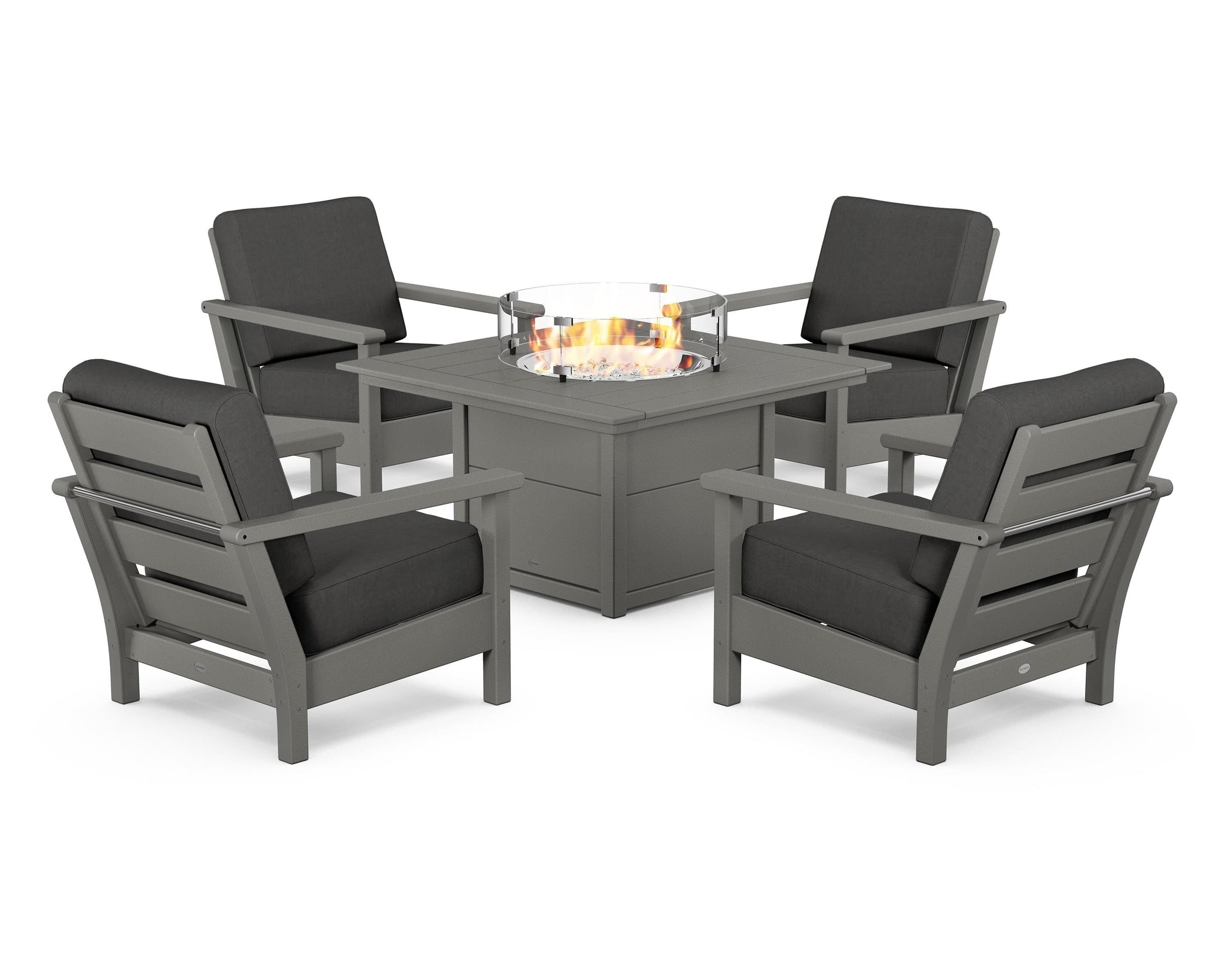 Harbour 5-Piece Conversation Set with Fire Pit Table