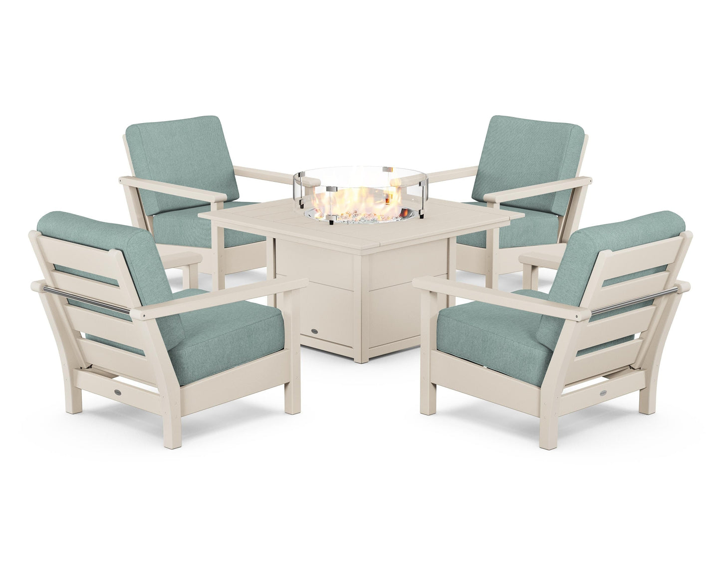 Harbour 5-Piece Conversation Set with Fire Pit Table