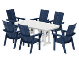 Modern Curveback Adirondack 7-Piece Dining Set