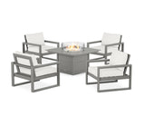 EDGE Sectional 5-Piece Deep Seating Set with Fire Pit Table