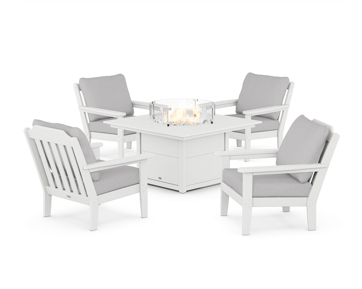 Cottage 5-Piece Deep Seating Set with Fire Pit Table