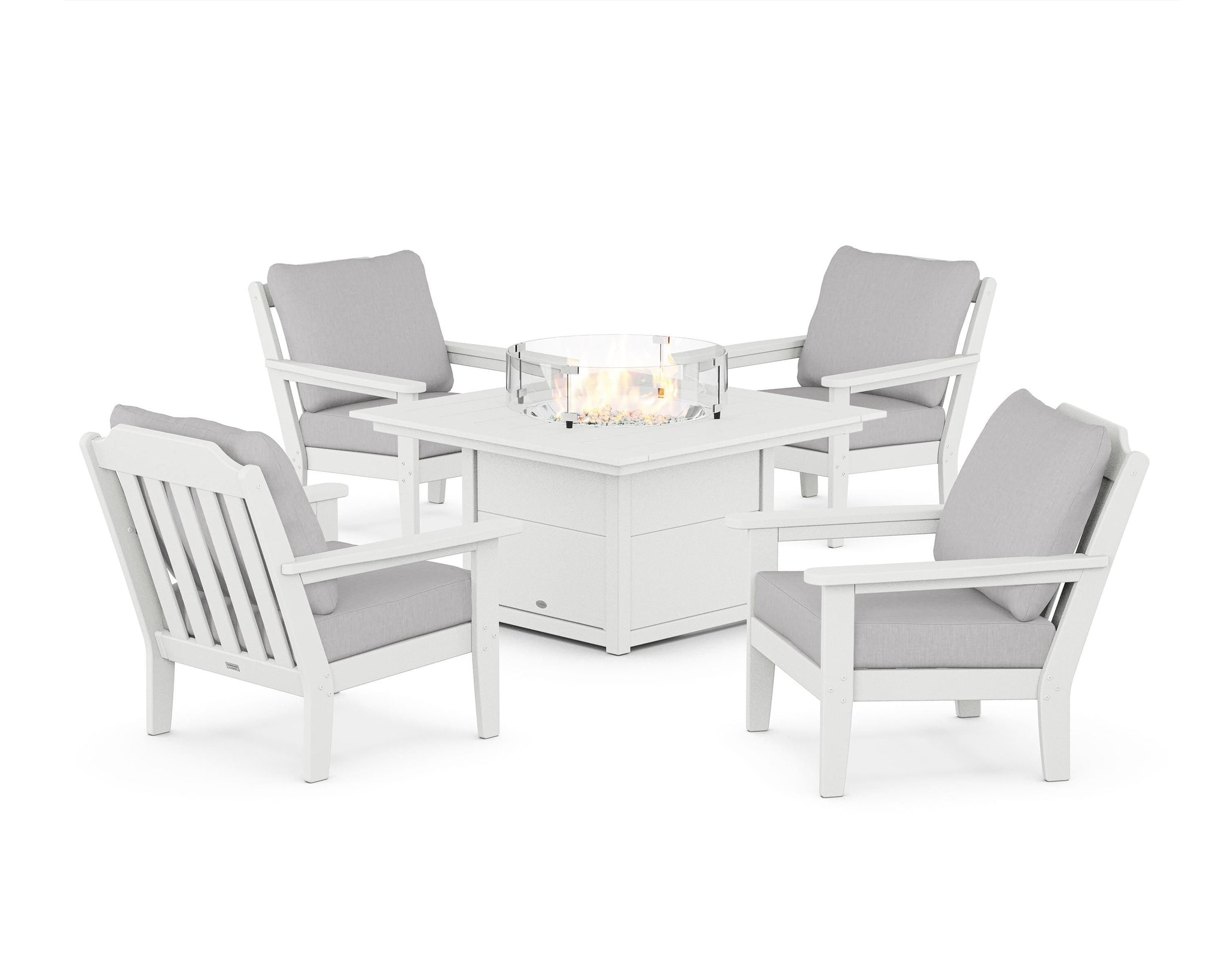Cottage 5-Piece Deep Seating Set with Fire Pit Table