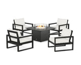 EDGE Sectional 5-Piece Deep Seating Set with Fire Pit Table