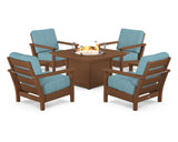 Harbour 5-Piece Conversation Set with Fire Pit Table