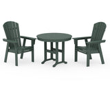 Nautical Adirondack 3-Piece Round Dining Set