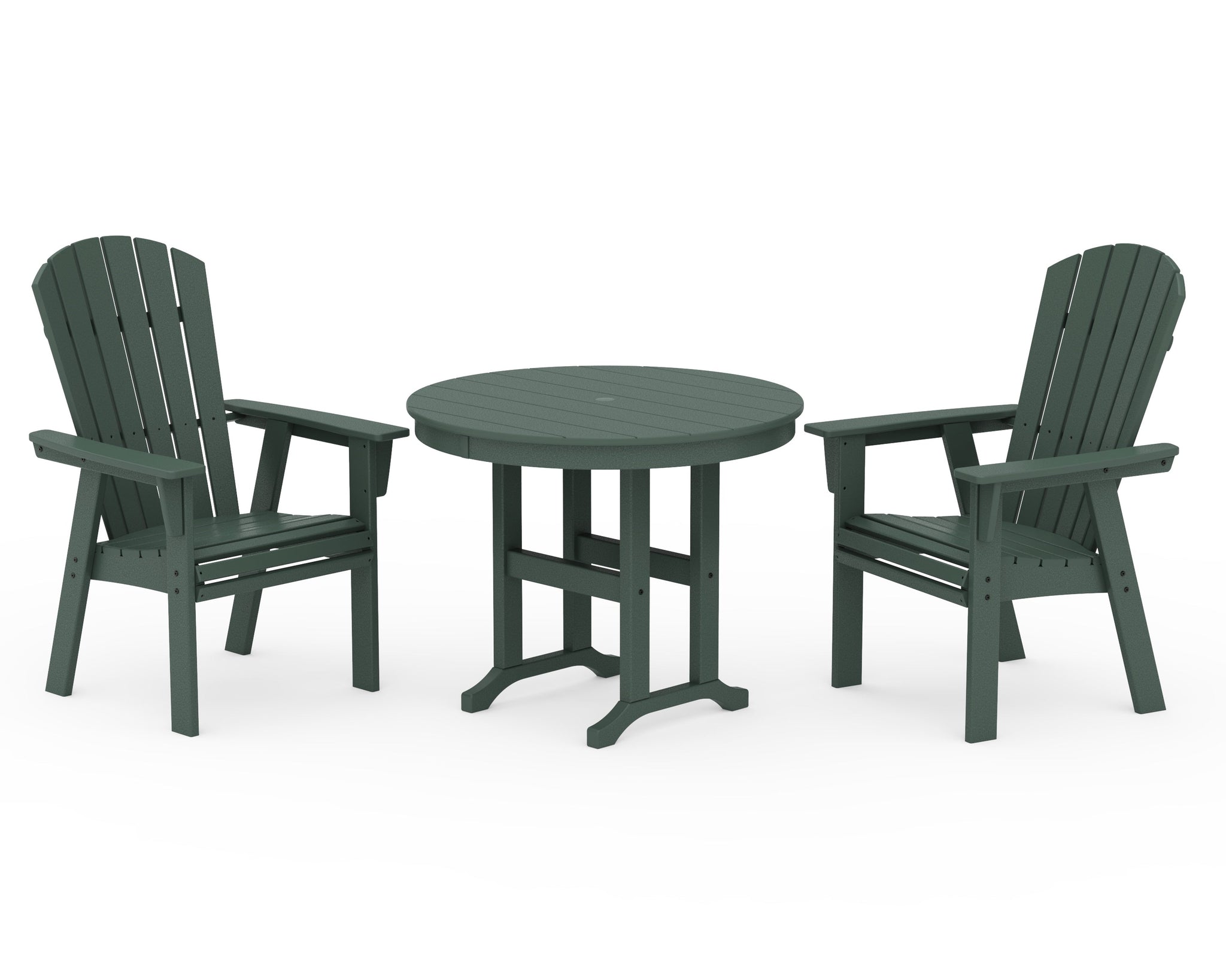 Nautical Adirondack 3-Piece Round Dining Set