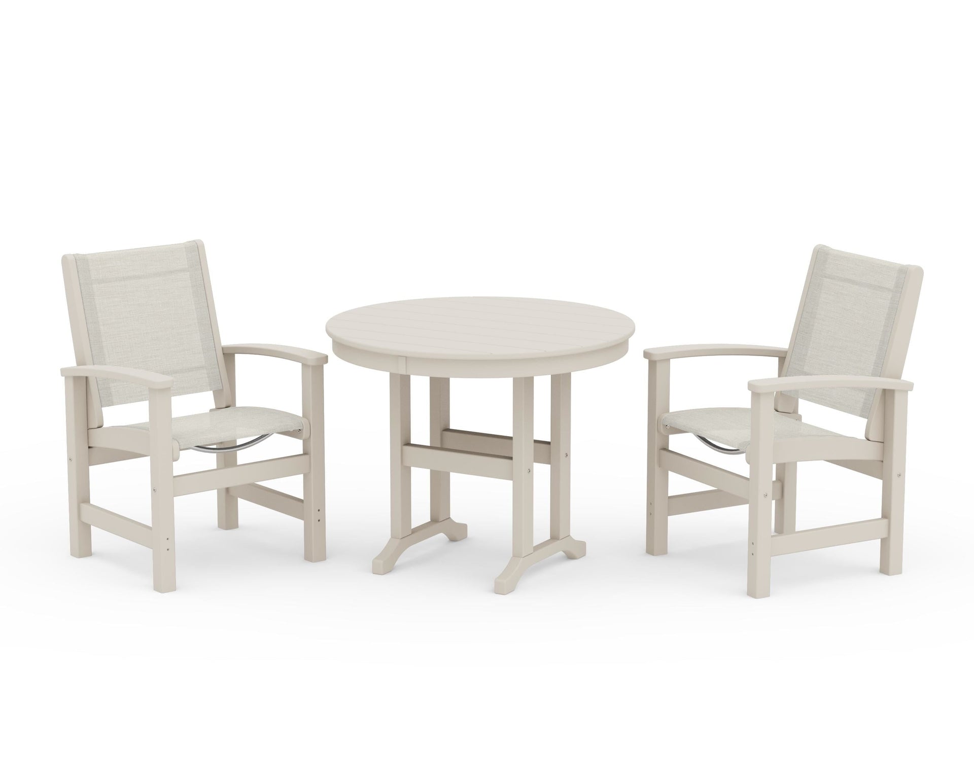Coastal 3-Piece Round Dining Set