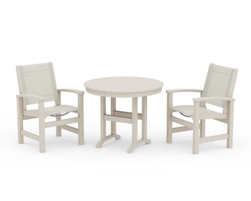 Coastal 3-Piece Round Dining Set
