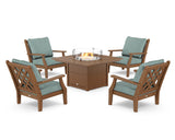 Wovendale 5-Piece Deep Seating Set with Fire Pit Table