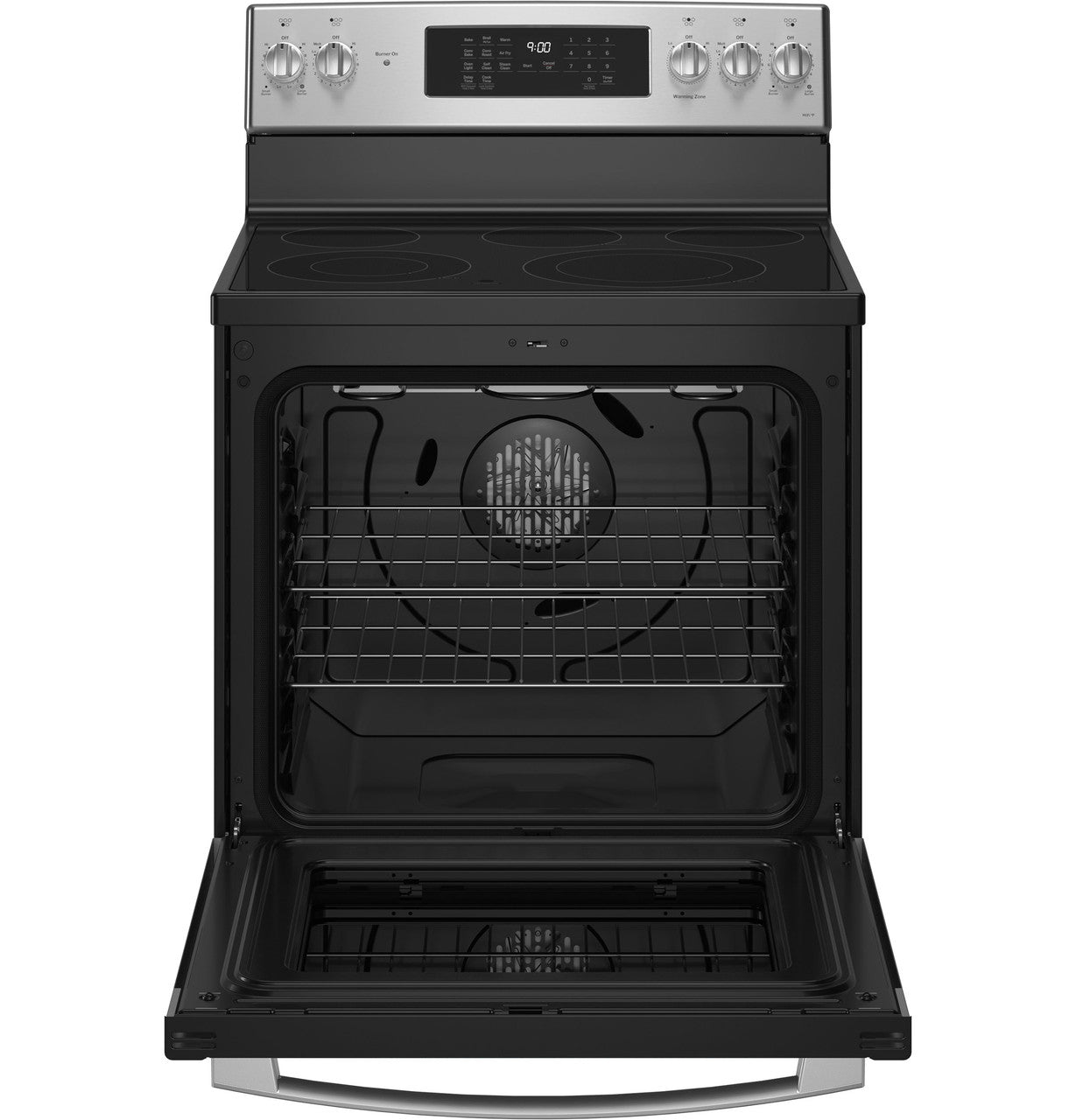 GE Profile™ ENERGY STAR® 30" Smart Free-Standing Electric Convection Fingerprint Resistant Range with No Preheat Air Fry