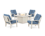 Prairie 5-Piece Deep Seating Set with Fire Pit Table