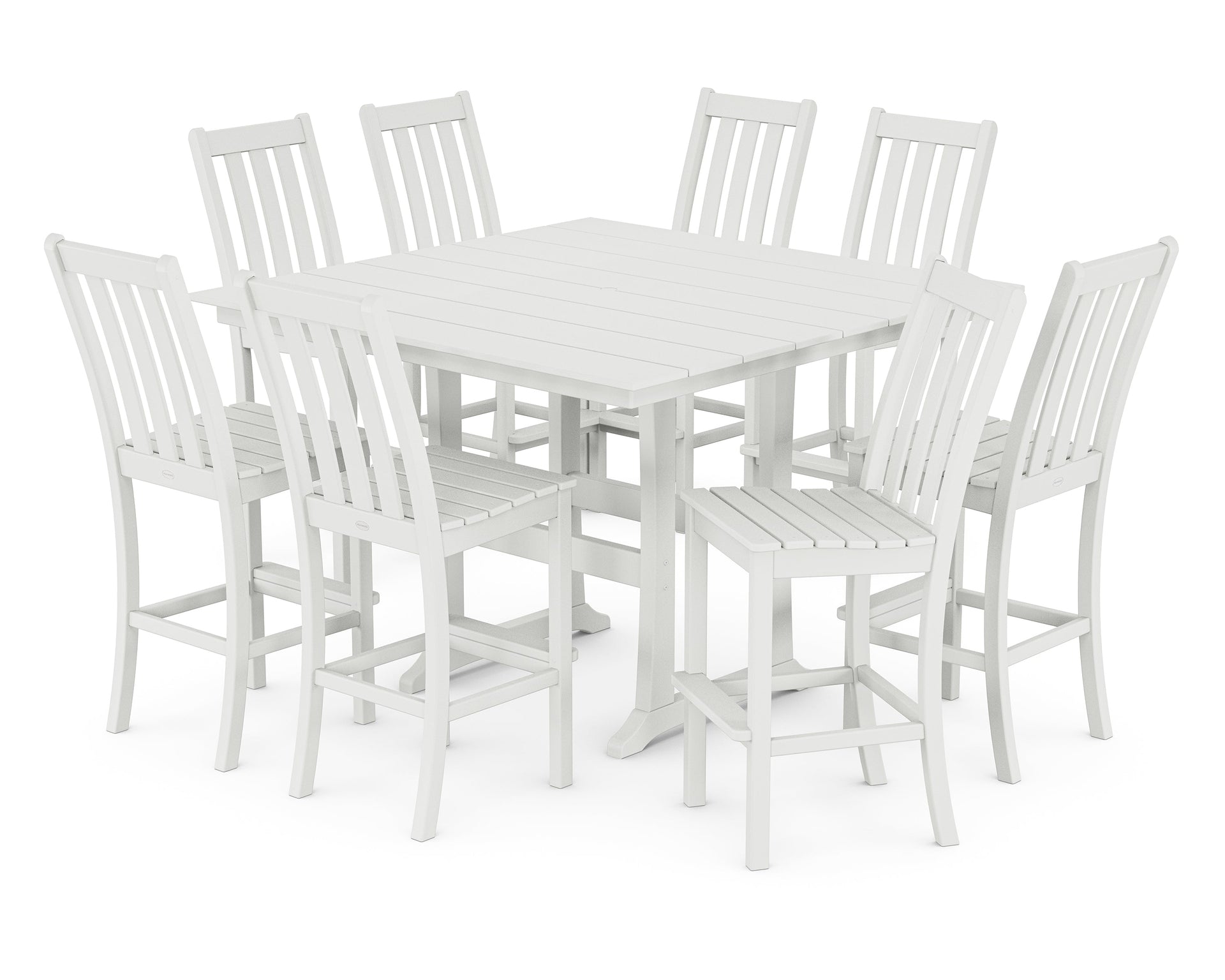 Vineyard 9-Piece Farmhouse Trestle Bar Set