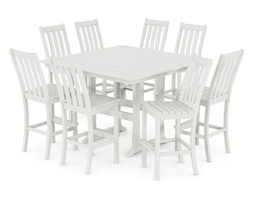 Vineyard 9-Piece Farmhouse Trestle Bar Set