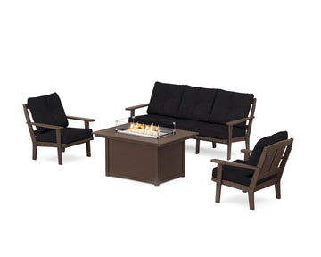 Mission Deep Seating Fire Pit Table Set