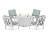 Braxton 5-Piece Deep Seating Conversation Set with Fire Pit Table